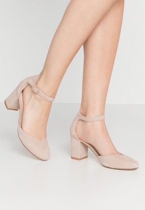 Anna Field Hot Sale Leather Classic Heels Naisten Korkokengät Beige | FI-7128649-UZ