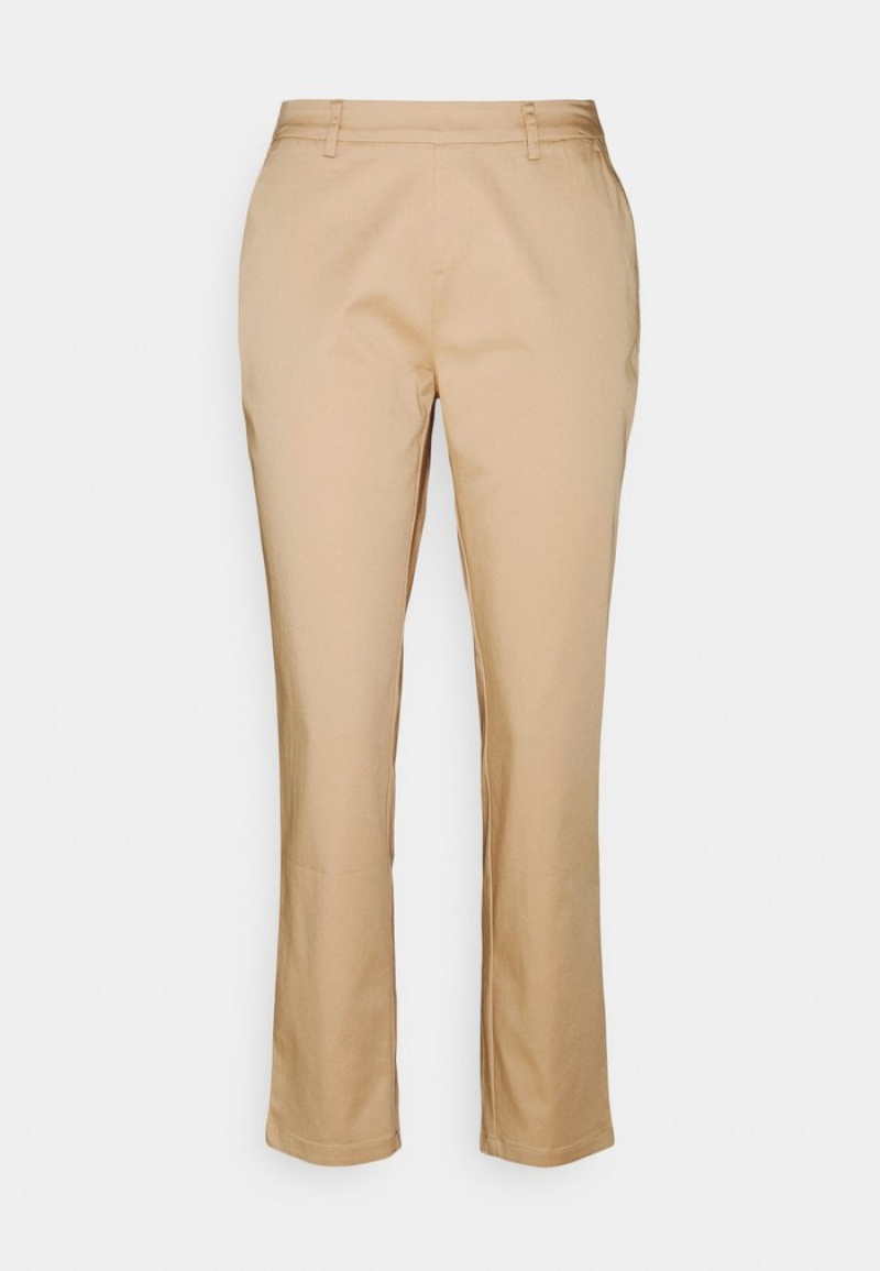 Anna Field Budget Basic Naisten Chino Housut Beige | FI-3712865-TW