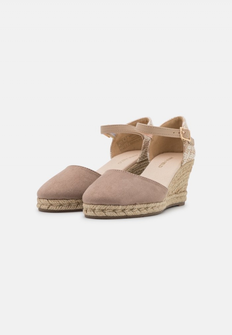 Anna Field Budget Wedges Naisten Korkokengät Harmaat Ruskea | FI-6754019-FD