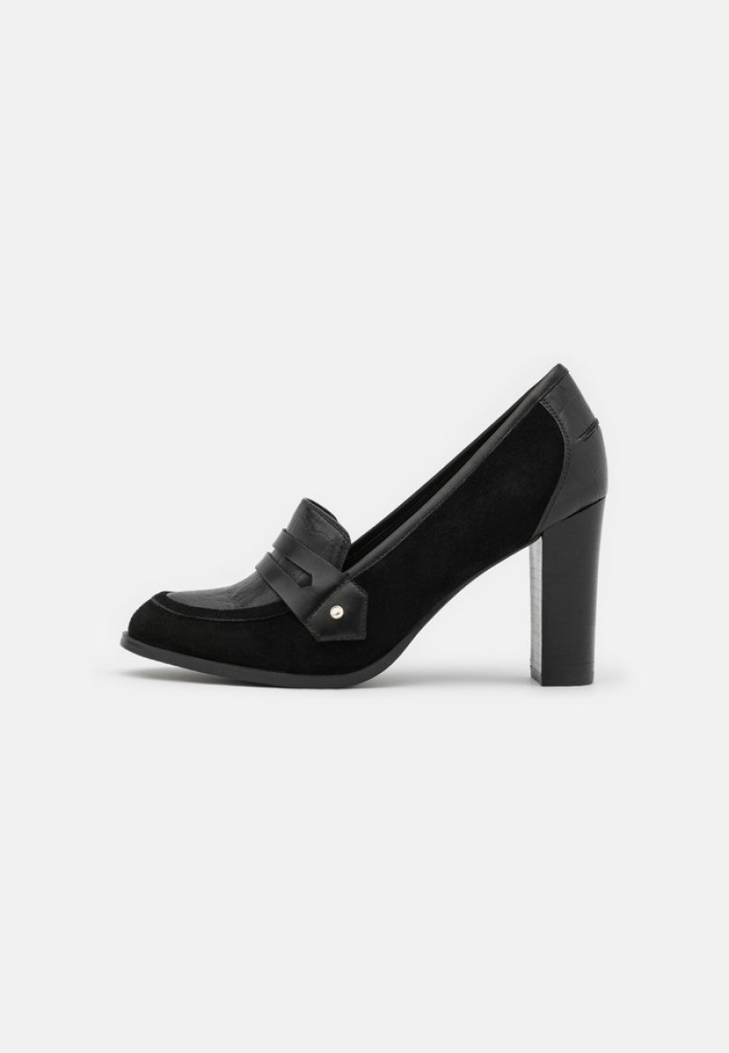 Anna Field Cheap Leather Classic Heels Naisten Korkokengät Mustat | FI-9587432-EX