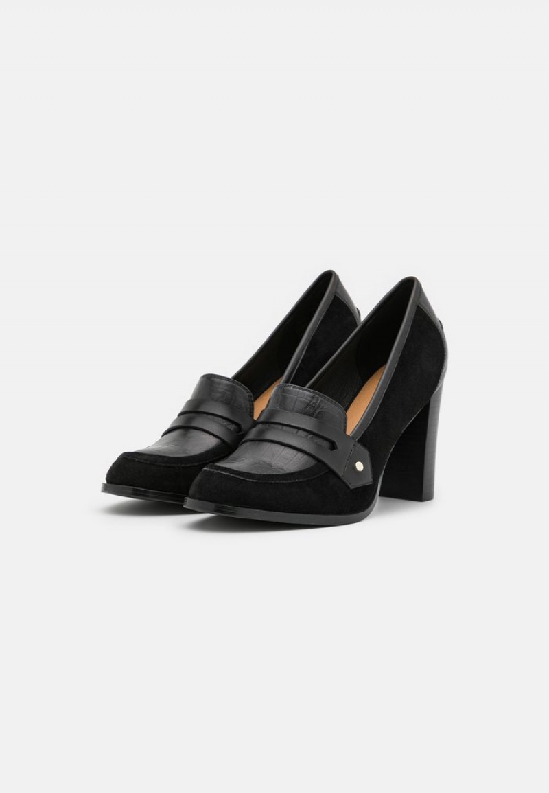 Anna Field Cheap Leather Classic Heels Naisten Korkokengät Mustat | FI-9587432-EX