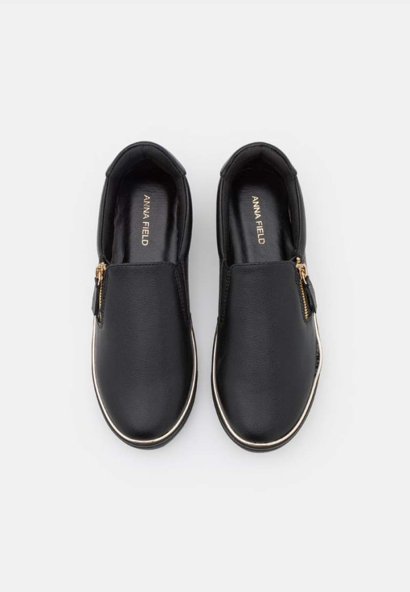 Anna Field Cheapest Mukavuus Slip-Ons Naisten Matalat Kengät Mustat | FI-1625704-SD