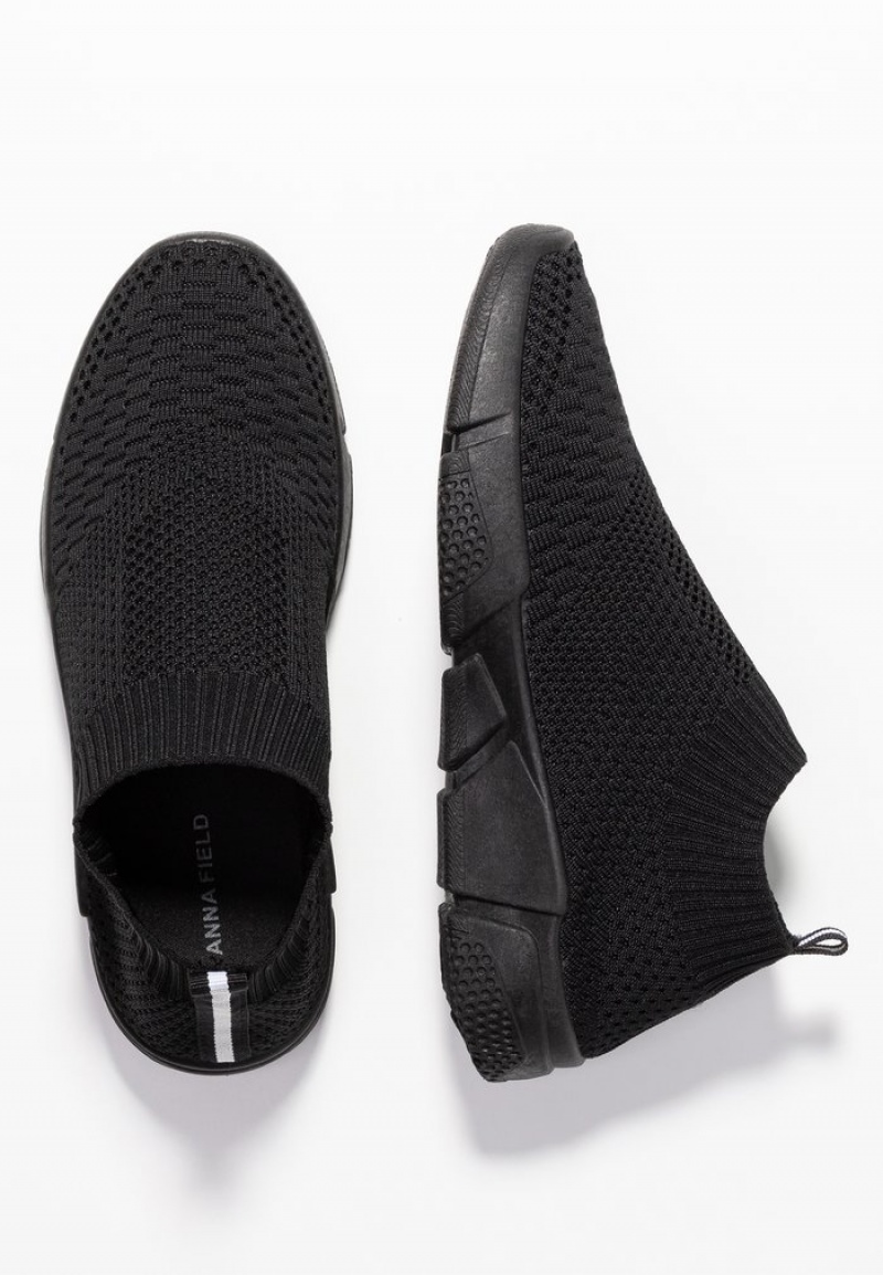 Anna Field Cheapest Slip-Ons Naisten Matalat Kengät Mustat | FI-0198523-RT