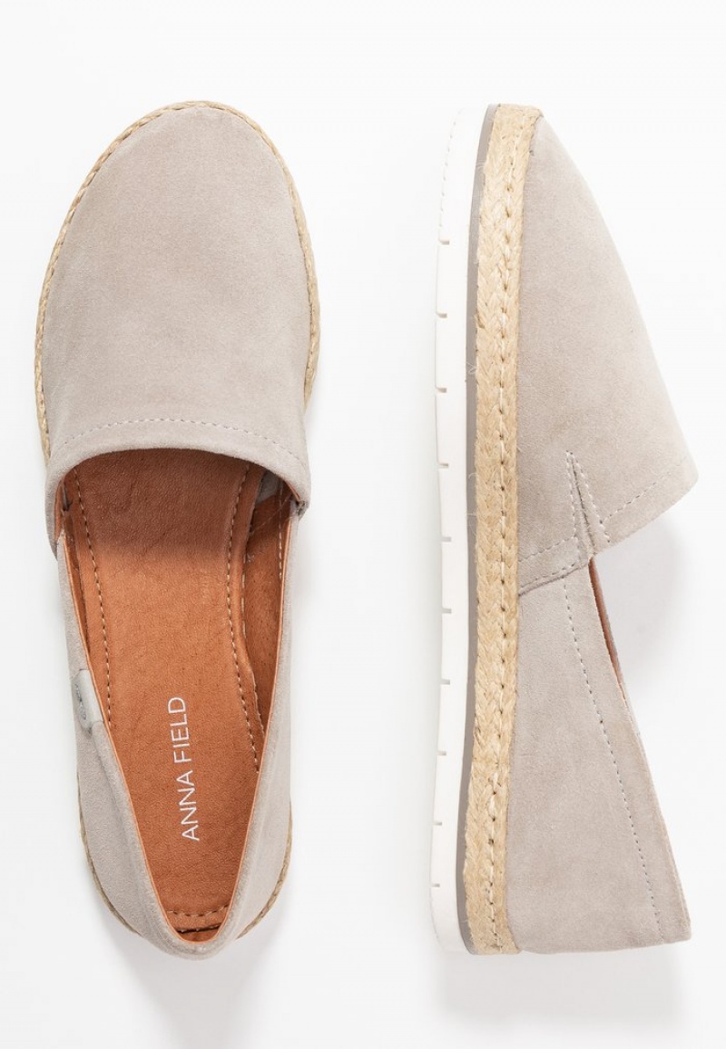 Anna Field Coupon Leather Espadrilles Naisten Matalat Kengät Harmaat | FI-5938267-IJ