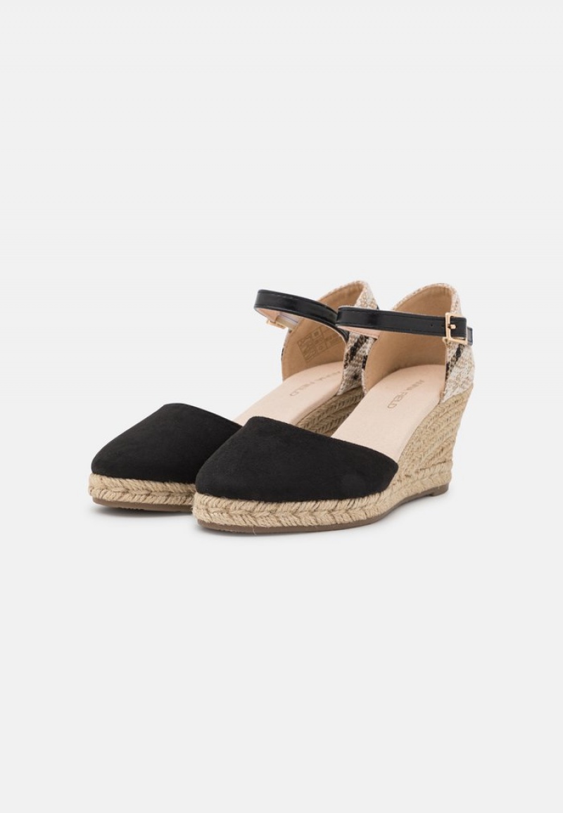 Anna Field Coupon Wedges Naisten Korkokengät Mustat | FI-5614029-TV