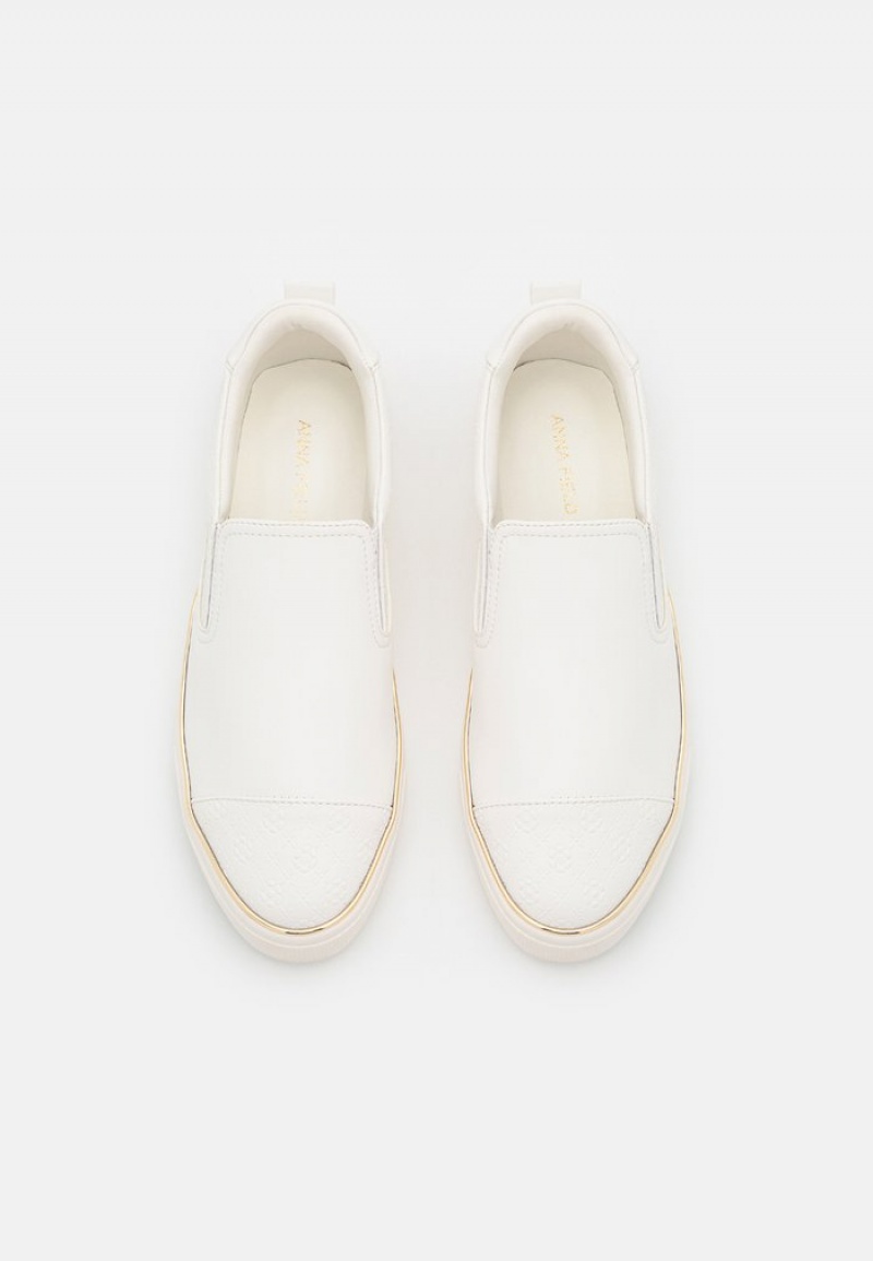 Anna Field Deals Slip-Ons Naisten Matalat Kengät Valkoinen | FI-4176238-GD