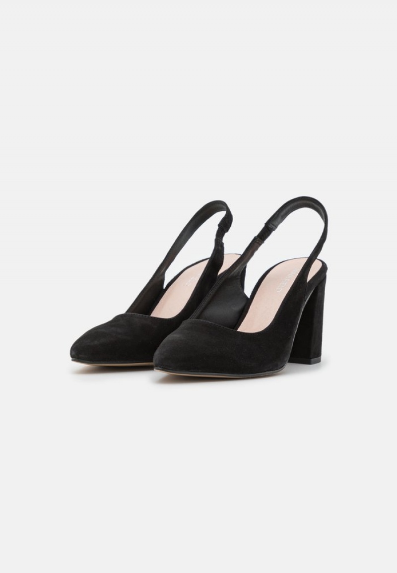 Anna Field Flash Sale Leather Classic Heels Naisten Korkokengät Mustat | FI-6852039-GS