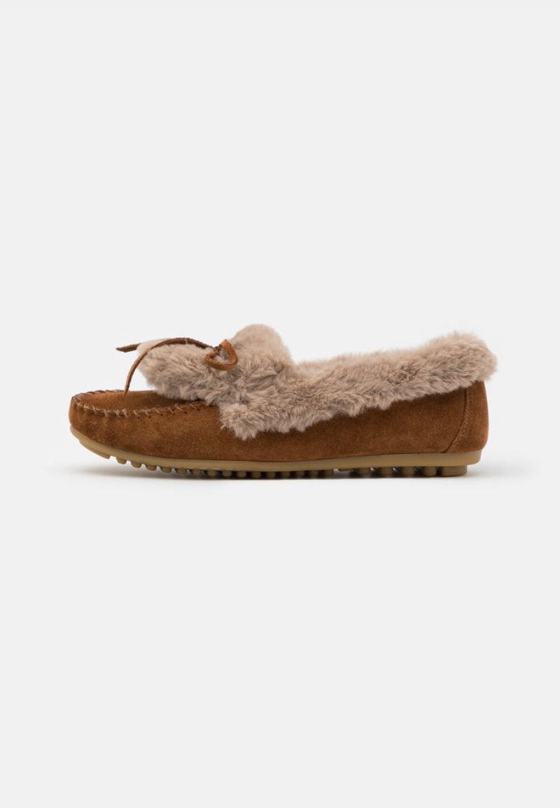 Anna Field Flash Sale Mukavuus Leather Slippers Naisten Matalat Kengät Ruskea | FI-5098473-GD