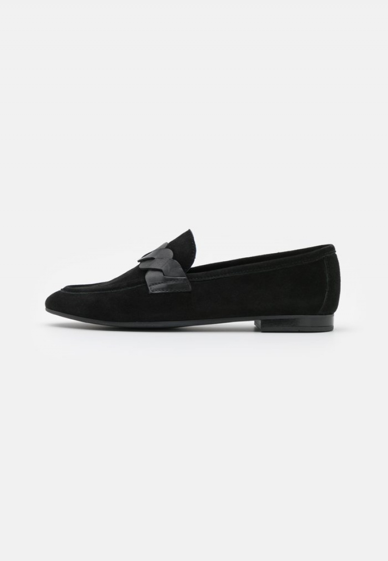 Anna Field New Leather Slip-Ons Naisten Matalat Kengät Mustat | FI-4981627-MU