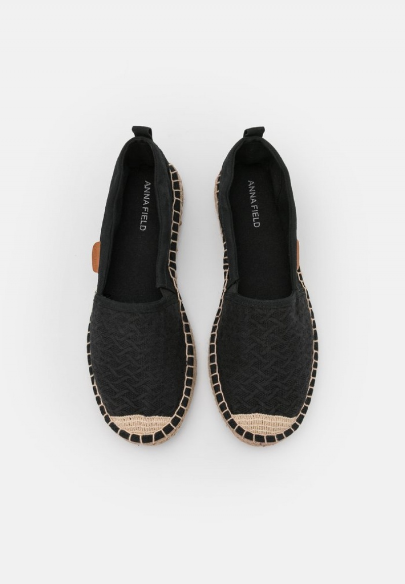 Anna Field Outlet Espadrilles Naisten Matalat Kengät Mustat | FI-2314869-YI