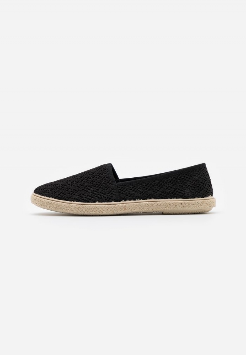 Anna Field Outlet Espadrilles Naisten Matalat Kengät Mustat | FI-6407582-OJ