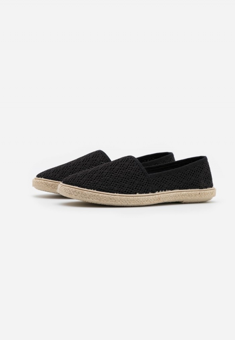 Anna Field Outlet Espadrilles Naisten Matalat Kengät Mustat | FI-6407582-OJ