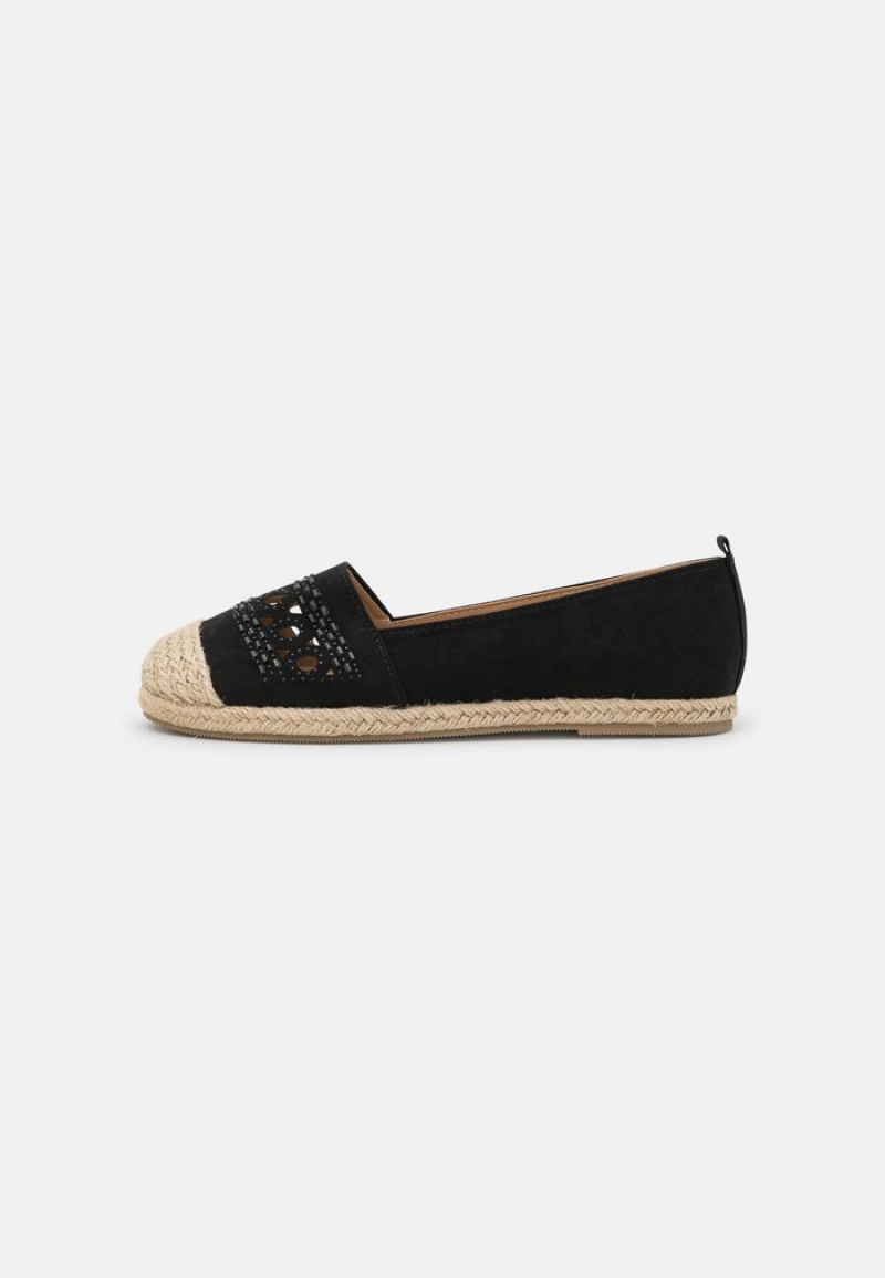 Anna Field Outlet Espadrilles Naisten Matalat Kengät Mustat | FI-2398106-TR