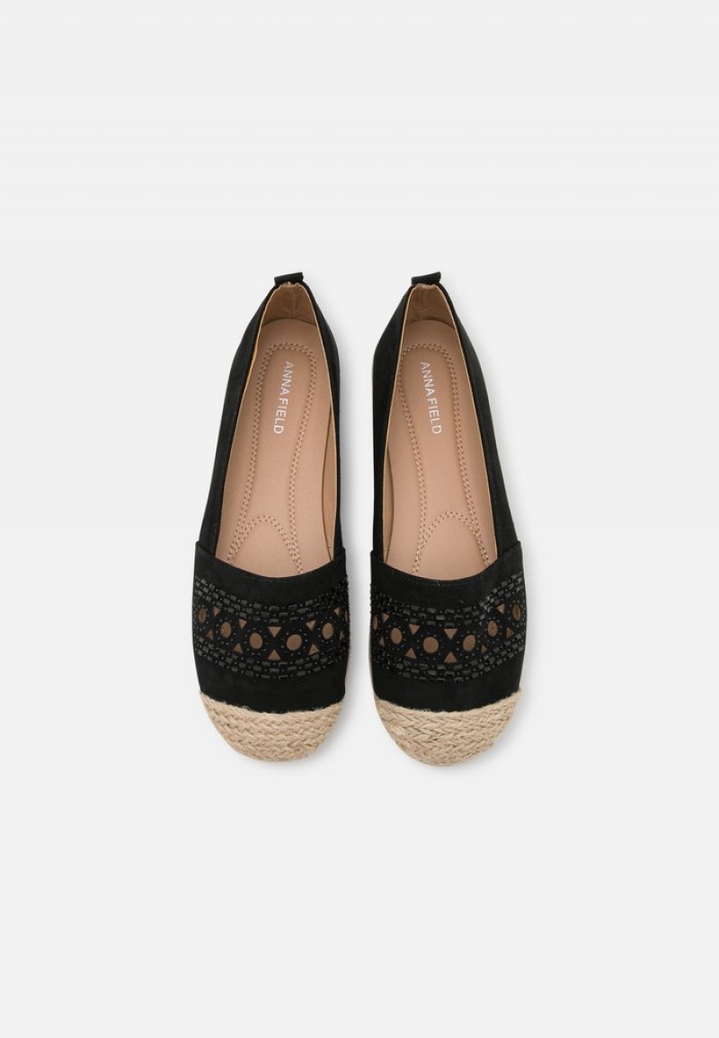 Anna Field Outlet Espadrilles Naisten Matalat Kengät Mustat | FI-2398106-TR