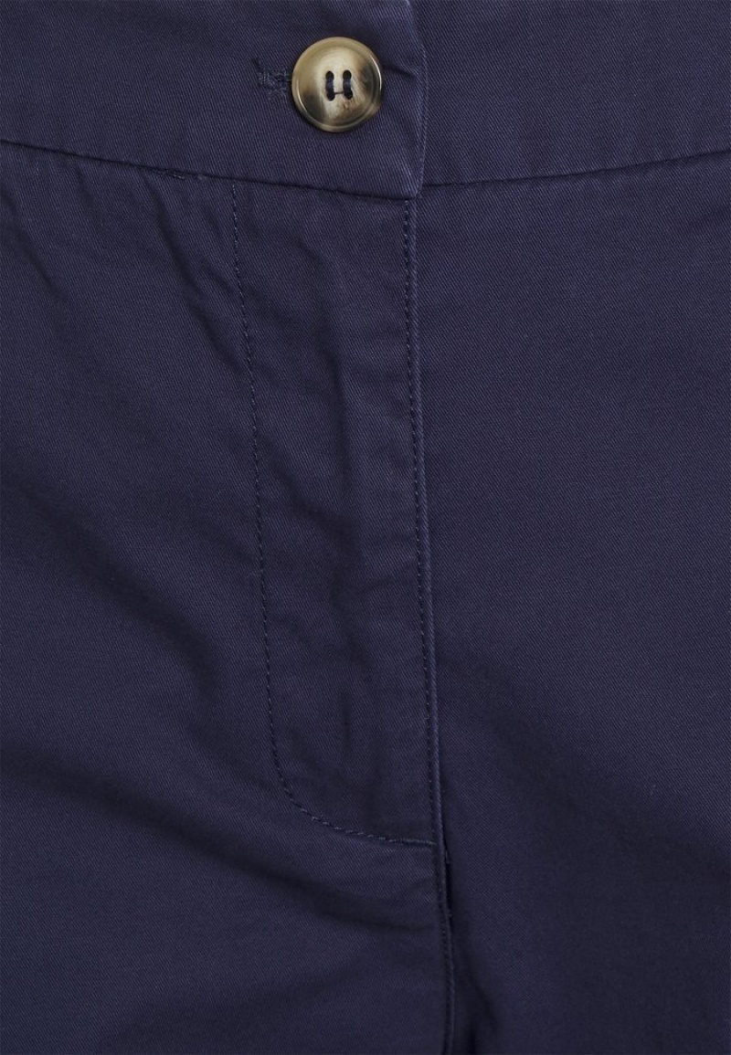 Anna Field Outlet Vapaa-ajan Washed Naisten Chino Housut Tummansininen | FI-4056138-GD