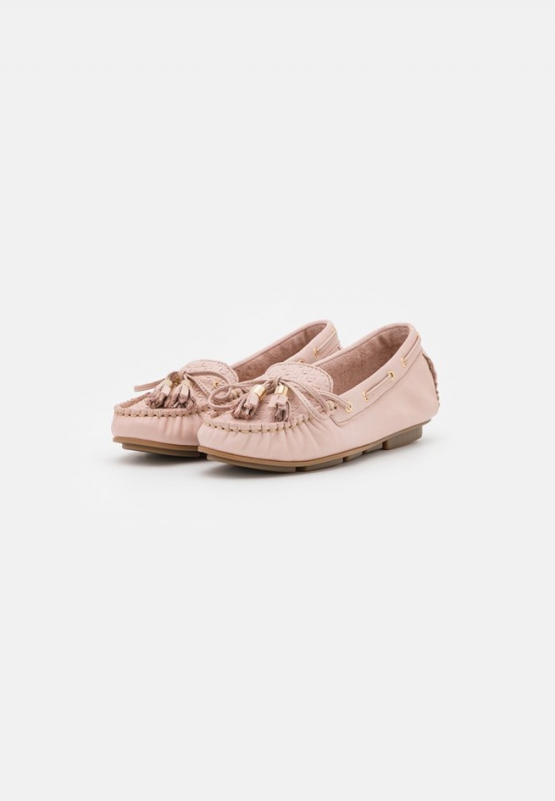 Anna Field Promo Leather Moccasins Naisten Matalat Kengät Pinkki | FI-4035862-HF