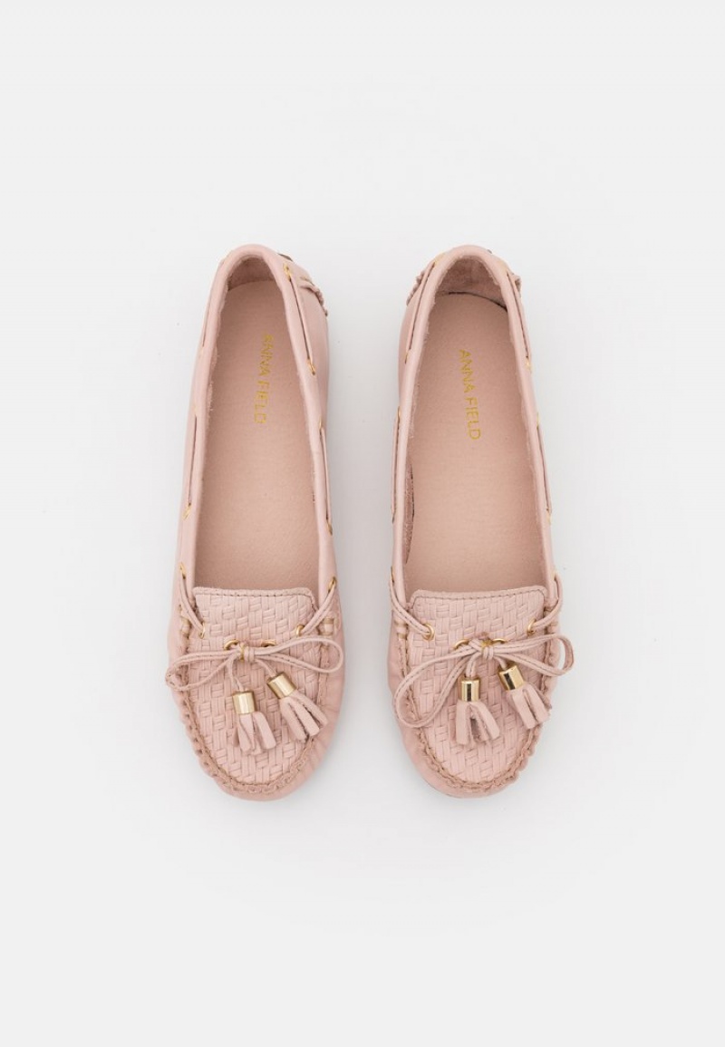 Anna Field Promo Leather Moccasins Naisten Matalat Kengät Pinkki | FI-4035862-HF