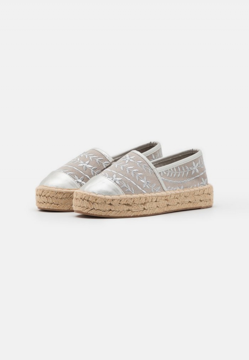 Anna Field Wholesale Espadrilles Naisten Matalat Kengät Hopea | FI-6793820-ER