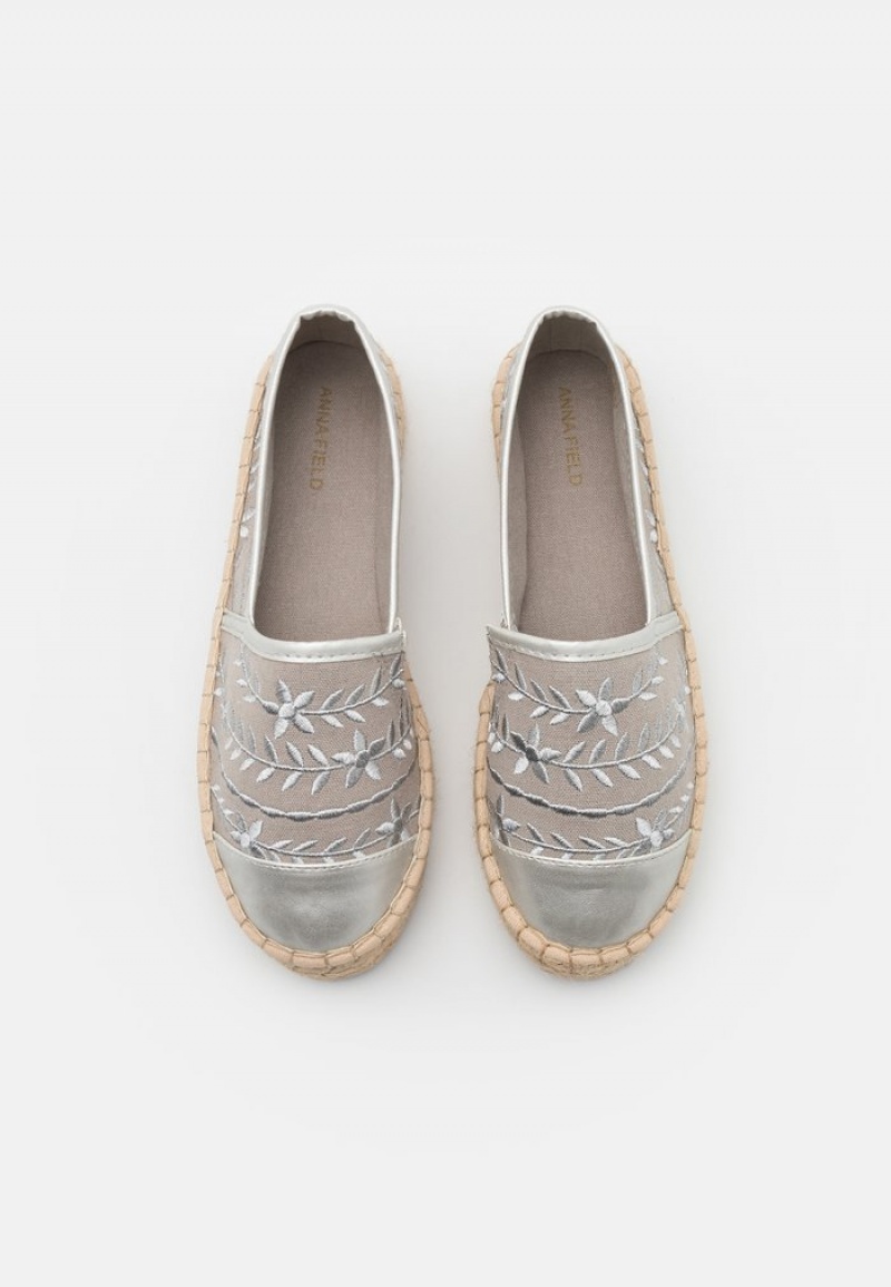 Anna Field Wholesale Espadrilles Naisten Matalat Kengät Hopea | FI-6793820-ER