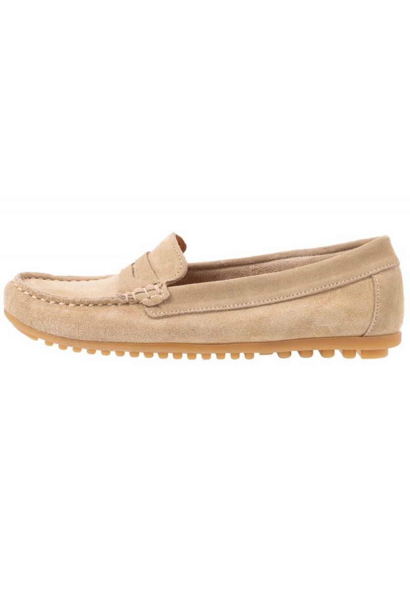 Anna Field Wholesale Leather Moccasins Naisten Matalat Kengät Beige | FI-8219354-KO